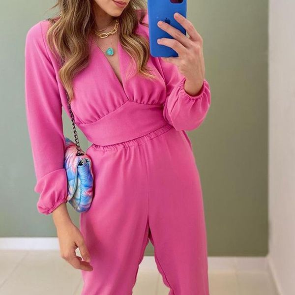 women's two piece pants women deep v neck short and high waist suit casual pleated solid elegant office ladies slim streetwear, White
women's two piece pants women deep v neck short and high waist suit casual pleated solid elegant office ladies slim streetwear, White