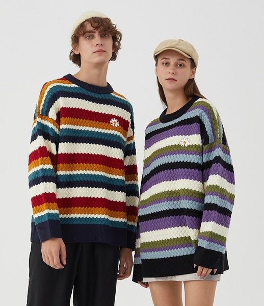 men's sweaters sweater men harajuku fashion daisy hip hop streetwear stripe pullover o-neck knitting oversize casual couple, White;black
men's sweaters sweater men harajuku fashion daisy hip hop streetwear stripe pullover o-neck knitting oversize casual couple, White;black