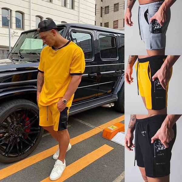 muscle fitness shorts men's sports summer casual capris running training tide brand, White;black
muscle fitness shorts men's sports summer casual capris running training tide brand, White;black