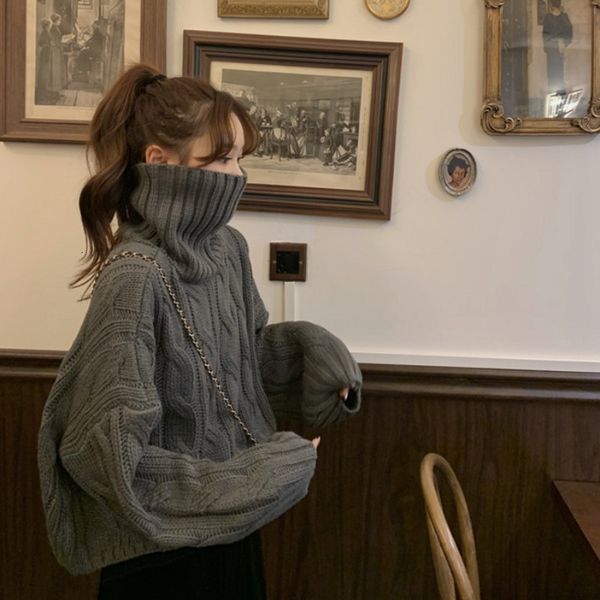 long sleeves clipped spring ladies knit sweaters upper female vintage jumpers a438, White;black
long sleeves clipped spring ladies knit sweaters upper female vintage jumpers a438, White;black