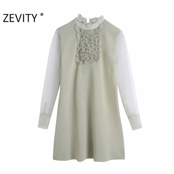women fashion perspective organza patchwork knitting mini dress office ladies chic casual pleat ruffle vestido ds4585 210420, Black;gray
women fashion perspective organza patchwork knitting mini dress office ladies chic casual pleat ruffle vestido ds4585 210420, Black;gray