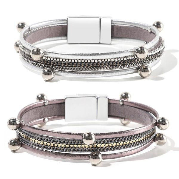 tennis ant angel women multi-layer leather wrap bracelet handmade wristband braided rope with magnetic buckle jewelry, Golden;silver
tennis ant angel women multi-layer leather wrap bracelet handmade wristband braided rope with magnetic buckle jewelry, Golden;silver
