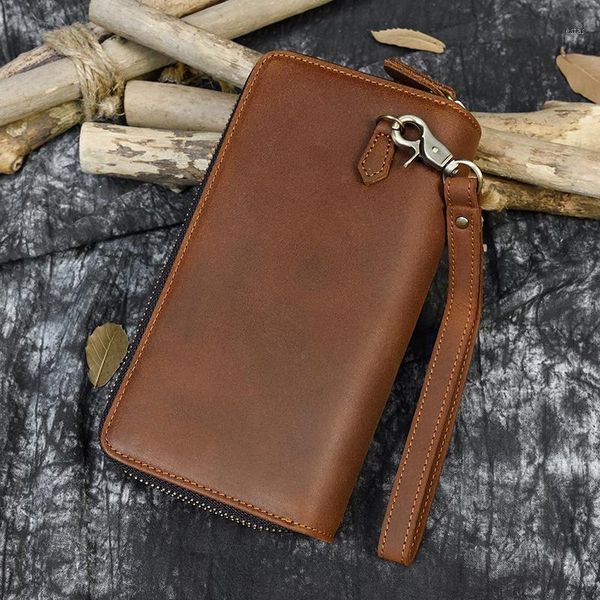 fashion double layer leather long purse vintage cowskin zipper wallet with wallets zip wristband men women retro1, Red;black
fashion double layer leather long purse vintage cowskin zipper wallet with wallets zip wristband men women retro1, Red;black