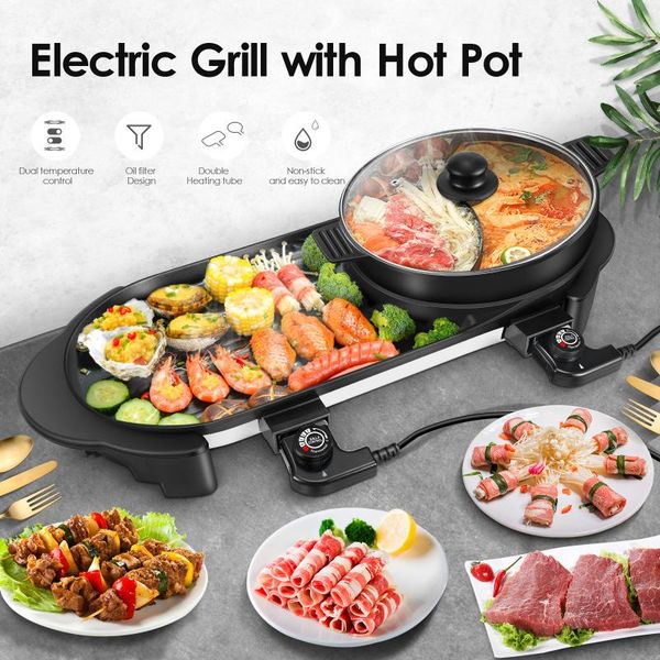 portable electric grill barbecue pot chafing dish household multifunctional non-stick pan cooker pans
portable electric grill barbecue pot chafing dish household multifunctional non-stick pan cooker pans