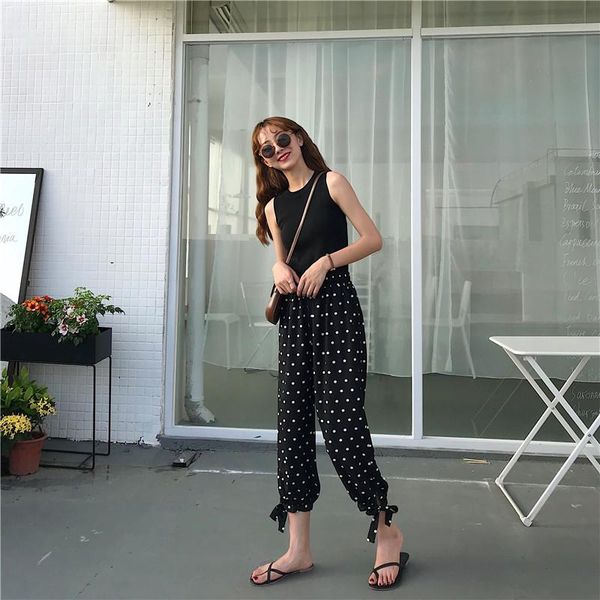 women's pants & capris cropped trousers female korean version of loose polka dot split thin section chiffon casual harem women, Black;white
women's pants & capris cropped trousers female korean version of loose polka dot split thin section chiffon casual harem women, Black;white
