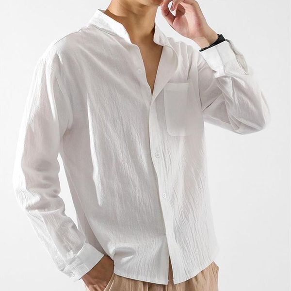 men's casual shirts spring autumn men cotton long sleeve buttons turn-down collar shirt solid cardigan fashion streetwear, White;black
men's casual shirts spring autumn men cotton long sleeve buttons turn-down collar shirt solid cardigan fashion streetwear, White;black