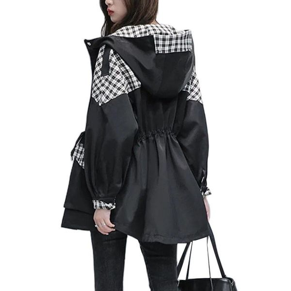 women's trench coats 2021 autumn women jacket korean casual splicing windbreaker female pocket zipper hooded outwear ladies coat overco, Tan;black
women's trench coats 2021 autumn women jacket korean casual splicing windbreaker female pocket zipper hooded outwear ladies coat overco, Tan;black
