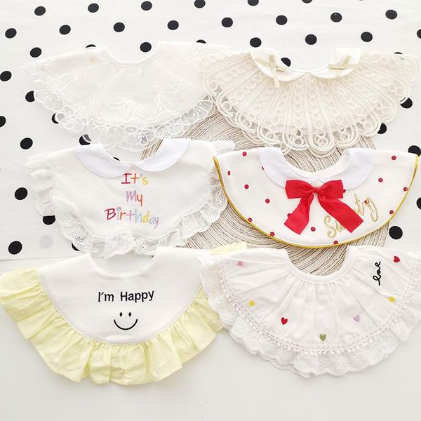 hair accessories ins korean baby bib princess style sweet lace fake collar thickened cotton bibs soliva towel spit cloths children products, Slivery;white
hair accessories ins korean baby bib princess style sweet lace fake collar thickened cotton bibs soliva towel spit cloths children products, Slivery;white