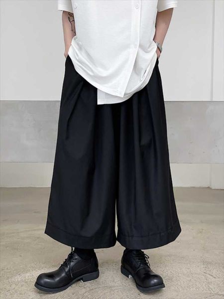 men's pants loose wide-leg pleated bell bottoms fashion trend of japanese casual all-match large size, Black
men's pants loose wide-leg pleated bell bottoms fashion trend of japanese casual all-match large size, Black