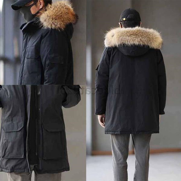 canadian designer men's winter coat man clothing real wolf fur hooded fashion outdoor leisure warm windproof waterproof parka, Black
canadian designer men's winter coat man clothing real wolf fur hooded fashion outdoor leisure warm windproof waterproof parka, Black