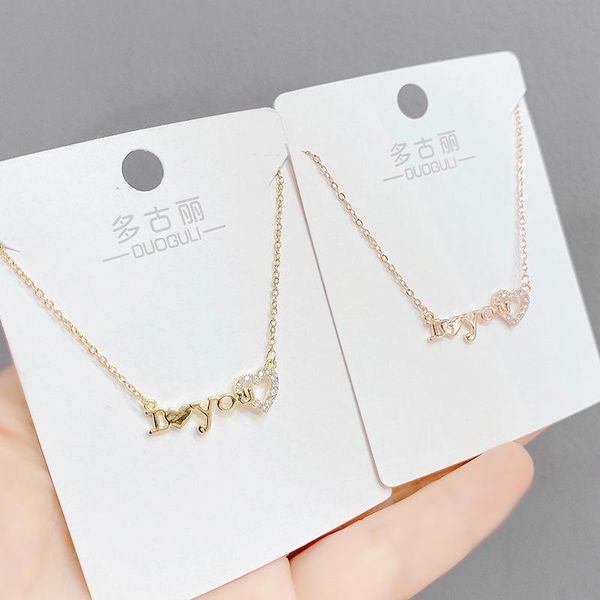 chains korean couple english letters iloveyou love pendant necklace female clavicle chain accessories all-matching jewelry wholesale, Silver
chains korean couple english letters iloveyou love pendant necklace female clavicle chain accessories all-matching jewelry wholesale, Silver