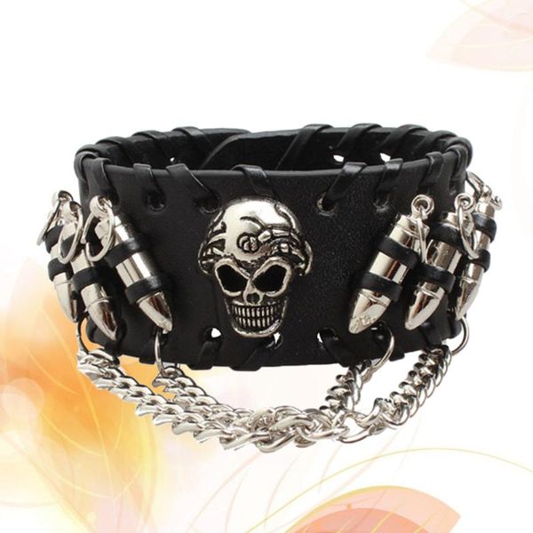 charm bracelets punk goth leather bracelet hand accessoires style men's personality black for men and, Golden;silver
charm bracelets punk goth leather bracelet hand accessoires style men's personality black for men and, Golden;silver