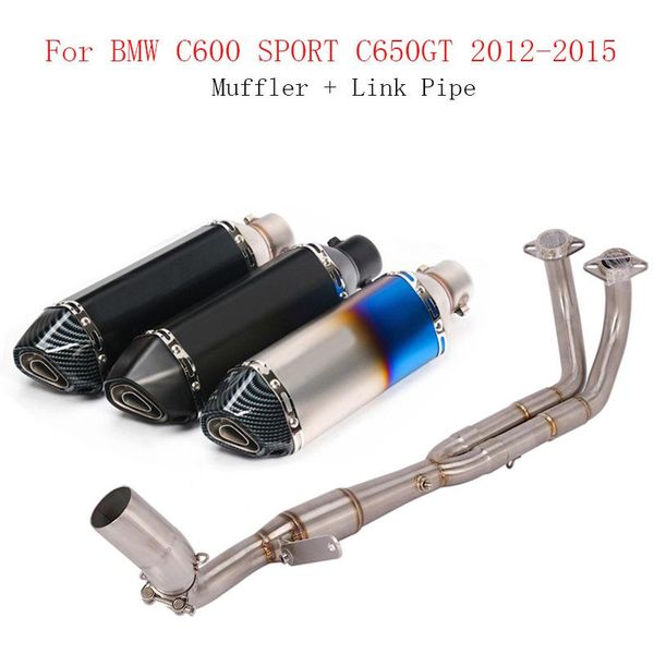 motorcycle exhaust system full db killer muffler header front connector link pipe for c600 sport c650gt 2012-2021
motorcycle exhaust system full db killer muffler header front connector link pipe for c600 sport c650gt 2012-2021