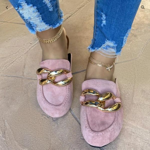sandals women slipper fashion big gold chain shoes round toe slip on mules flat heel casual slides sandalias de mujer 2021, Black
sandals women slipper fashion big gold chain shoes round toe slip on mules flat heel casual slides sandalias de mujer 2021, Black