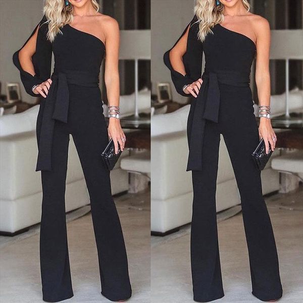 fashion party clubwear playsuit womens romper wide leg one shoulder long trousers pants, Black;white
fashion party clubwear playsuit womens romper wide leg one shoulder long trousers pants, Black;white