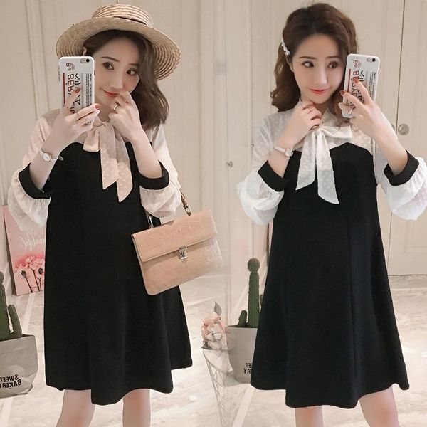 0704# maternity clothes spring autumn false two pieces patchwork stylish dress pregnant women mom dresses, White
0704# maternity clothes spring autumn false two pieces patchwork stylish dress pregnant women mom dresses, White