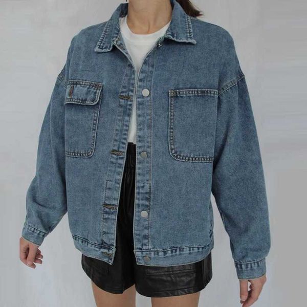 women's jackets jean jacket women clothes oversized jeans denim coat korean loose coats fall 2021 for solid casual outerwear, Black;brown
women's jackets jean jacket women clothes oversized jeans denim coat korean loose coats fall 2021 for solid casual outerwear, Black;brown