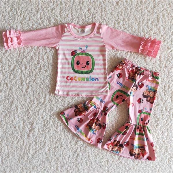kids clothes girls pink bell bottoms long sleeve ruffle girl the latest design wholesale children outfits rts, White
kids clothes girls pink bell bottoms long sleeve ruffle girl the latest design wholesale children outfits rts, White