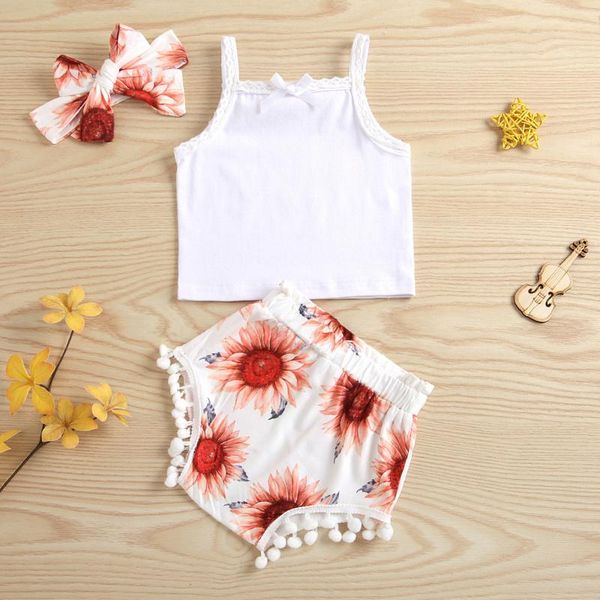 born infant baby girls lace solid slip +sunflower shorts+headbands sets clothes baby's clothing, White
born infant baby girls lace solid slip +sunflower shorts+headbands sets clothes baby's clothing, White