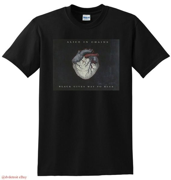 ALICE IN CHAINS T SHIRT black gives way to blue SMALL MEDIUM LARGE or XL, White;black