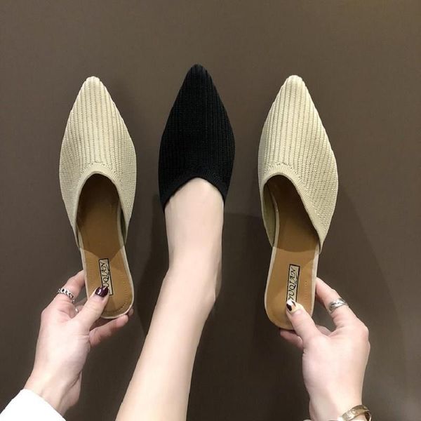 slippers baotou half female 2021 spring and summer ladies high-heeled knitted mesh outside wearing mules shoes, Black
slippers baotou half female 2021 spring and summer ladies high-heeled knitted mesh outside wearing mules shoes, Black