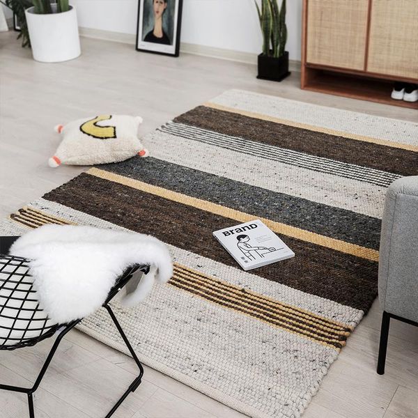 carpets high-end hand-made woolen carpet living room nordic and japanese style plain fresh striped
carpets high-end hand-made woolen carpet living room nordic and japanese style plain fresh striped