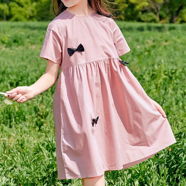 girl's dresses girls bow midi dress summer 2021 sweet children clothing fashion princess casual o neck short sleeve cute kids clothes, Red;yellow
girl's dresses girls bow midi dress summer 2021 sweet children clothing fashion princess casual o neck short sleeve cute kids clothes, Red;yellow