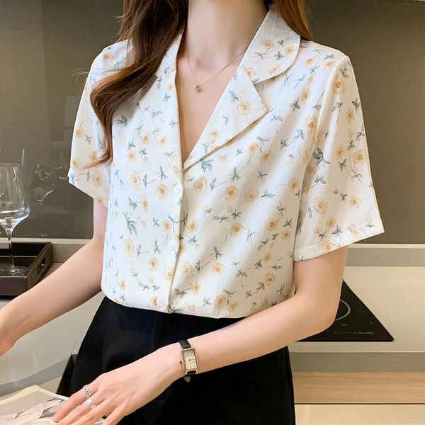 women's blouses & shirts notch collar blouse female fashion womens elegant short sleeve shirt ladies streetwear loose casual, White
women's blouses & shirts notch collar blouse female fashion womens elegant short sleeve shirt ladies streetwear loose casual, White
