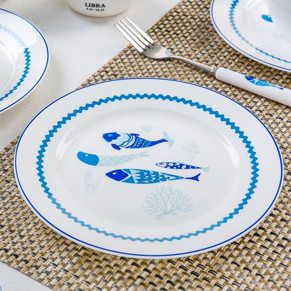 dishes & plates 8 inch, real bone china dinner plates, fish design ceramic plate, porcelain charger euro style kitchen nordic
dishes & plates 8 inch, real bone china dinner plates, fish design ceramic plate, porcelain charger euro style kitchen nordic