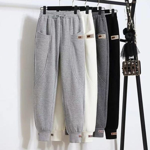 women's pants & capris drawstring sweatpants plus velvet sports casual harem winter elastic loose-fitting stacked, Black;white
women's pants & capris drawstring sweatpants plus velvet sports casual harem winter elastic loose-fitting stacked, Black;white