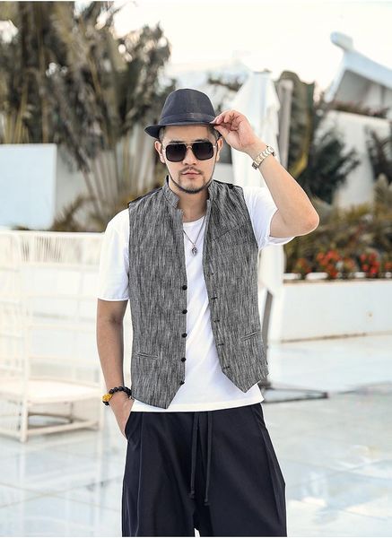 men's vests spring and summer texture lapel cotton vest slim fitting leisure m6011, Black;white
men's vests spring and summer texture lapel cotton vest slim fitting leisure m6011, Black;white