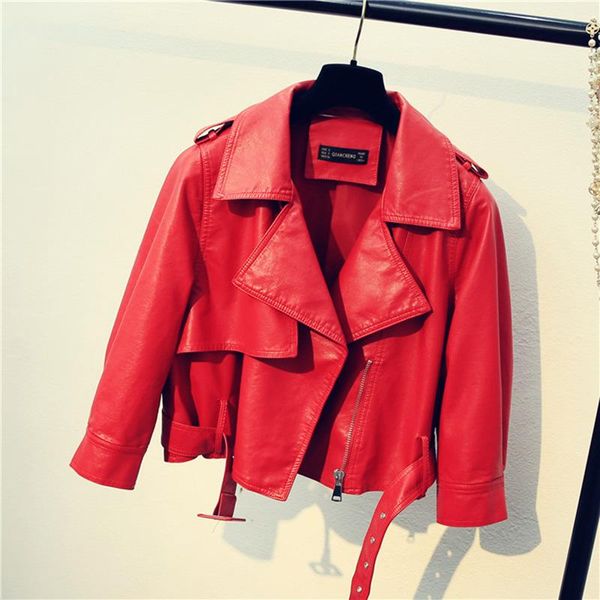 women's leather & faux autumn lanterns sleeves motorcycle jacket soft turn-down collar casual pu coat punk out, Black
women's leather & faux autumn lanterns sleeves motorcycle jacket soft turn-down collar casual pu coat punk out, Black