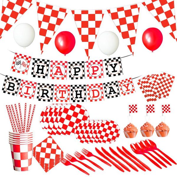 disposable dinnerware lattice racing car driving tableware red white tablecloth banner paper plates cup napkin set boy birthday party
disposable dinnerware lattice racing car driving tableware red white tablecloth banner paper plates cup napkin set boy birthday party