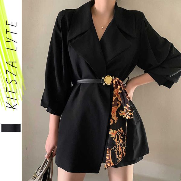 retro blazer jacket for women printed patchwork belt lantern sleeve thin black blazers runway fashion office lady summer outfit 210608, White;black
retro blazer jacket for women printed patchwork belt lantern sleeve thin black blazers runway fashion office lady summer outfit 210608, White;black