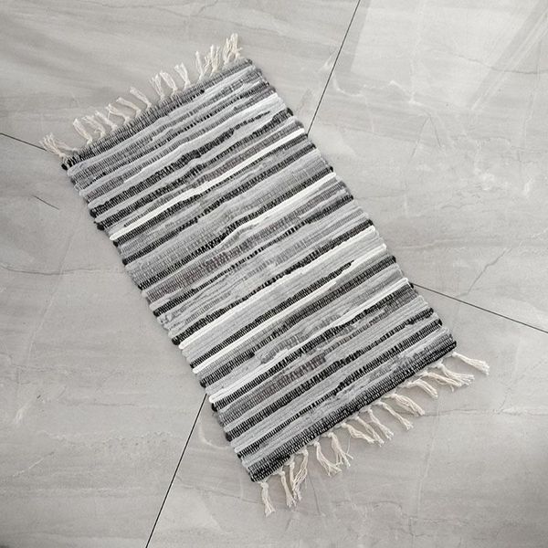 braided cotton rag rug washable reversible floor mats striped tassel hand woven gray red area rugs and carpets for living room 
braided cotton rag rug washable reversible floor mats striped tassel hand woven gray red area rugs and carpets for living room