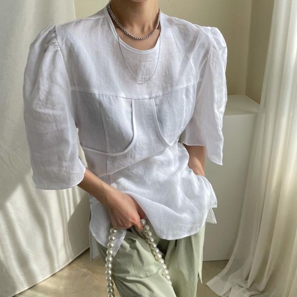 women's blouses & shirts alien kitty 2021 summer casual elegance short sleeves blouse femme chic all match lady fashion women v-neck, White
women's blouses & shirts alien kitty 2021 summer casual elegance short sleeves blouse femme chic all match lady fashion women v-neck, White