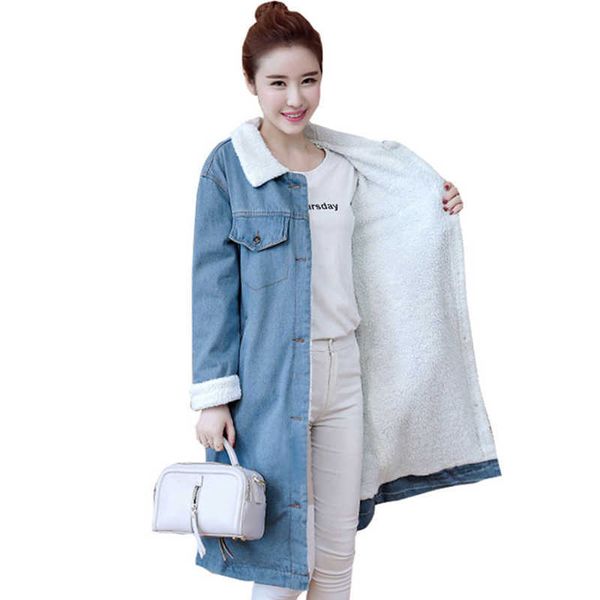 loose plus size 2xl jeans jacket women long jea coat women windbreaker winter lamb fur denim park for 210531, Black;brown
loose plus size 2xl jeans jacket women long jea coat women windbreaker winter lamb fur denim park for 210531, Black;brown