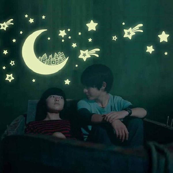 wall stickers glow in the dark moon city and luminous stars sticker kids room diy decoration children bedroom background decor
wall stickers glow in the dark moon city and luminous stars sticker kids room diy decoration children bedroom background decor