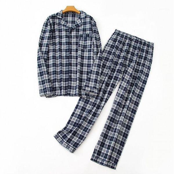 spring autumn men cotton pajama sets long sleeve turn-down collar sleepwear suit casual plaid pyjamas men's, Black;brown
spring autumn men cotton pajama sets long sleeve turn-down collar sleepwear suit casual plaid pyjamas men's, Black;brown