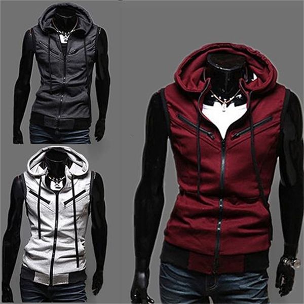 mens sleeveless jackets casual zipper slim fit sport training hooded vest coats new fashion zipper male cardigan jackets, Black;brown
mens sleeveless jackets casual zipper slim fit sport training hooded vest coats new fashion zipper male cardigan jackets, Black;brown