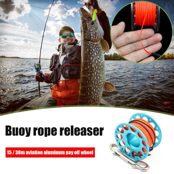 15m/30m scuba diving aviation aluminum spool finger reel with stainless steel double ended hook underwater fishing cave dive pool & accessor
15m/30m scuba diving aviation aluminum spool finger reel with stainless steel double ended hook underwater fishing cave dive pool & accessor
