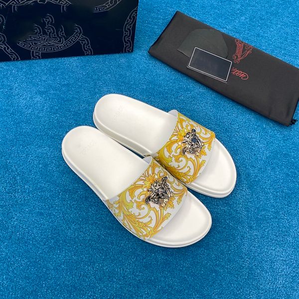 2021ss new men sandals shoes slippers print slide spring summer wide flat male sandals slipper with box dust bag 38--45, Black
2021ss new men sandals shoes slippers print slide spring summer wide flat male sandals slipper with box dust bag 38--45, Black
