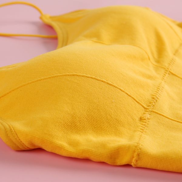 new thin shoulder strap wireless bra padded colorful all match tank comfortable women lingerie, Black;white 
new thin shoulder strap wireless bra padded colorful all match tank comfortable women lingerie, Black;white