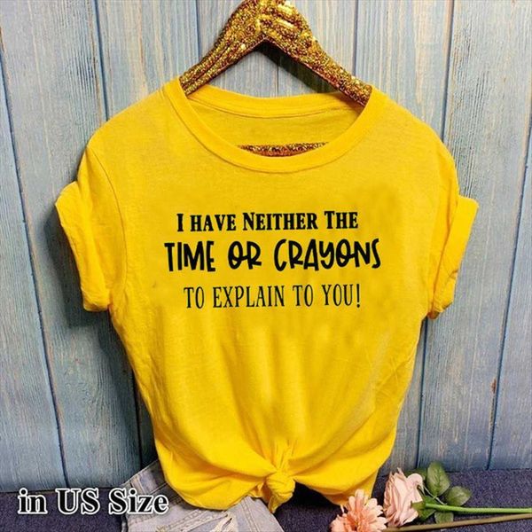 no time or crayons letter womens print short sleeve o neck loose ladies tee clothes, White
no time or crayons letter womens print short sleeve o neck loose ladies tee clothes, White