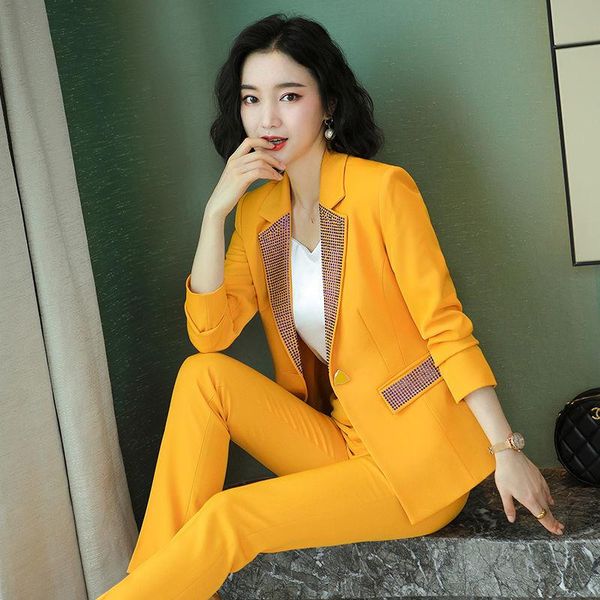 women's two piece pants 2021 women set suit female single breasted blazer trousers ladies elegant high fashion solid outfits suits q37, White
women's two piece pants 2021 women set suit female single breasted blazer trousers ladies elegant high fashion solid outfits suits q37, White