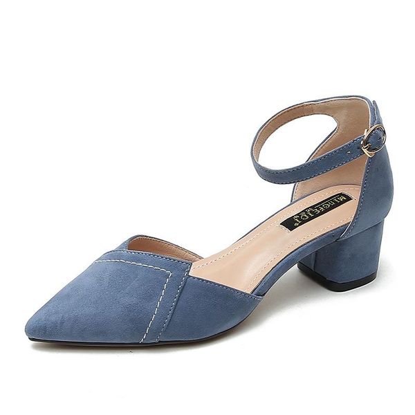 mid-heel fairy style buckle pointed thick heel all-match large size hollow sandals women, Black
mid-heel fairy style buckle pointed thick heel all-match large size hollow sandals women, Black