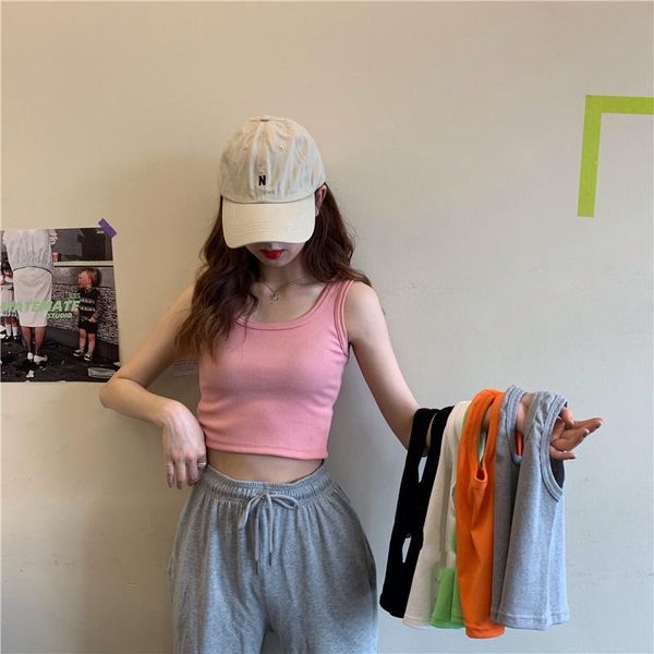 women's tanks & camis summer ladies retro crop women high waist slimming stretch slim short girl vest sleeveless female, White
women's tanks & camis summer ladies retro crop women high waist slimming stretch slim short girl vest sleeveless female, White