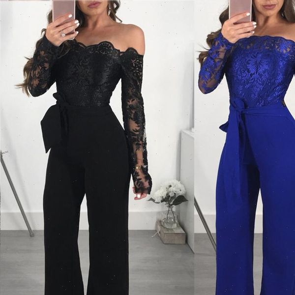 elegant overalls patchwork womens jumpsuits long sleeve lace overall trousers party playsuit, Black;white
elegant overalls patchwork womens jumpsuits long sleeve lace overall trousers party playsuit, Black;white
