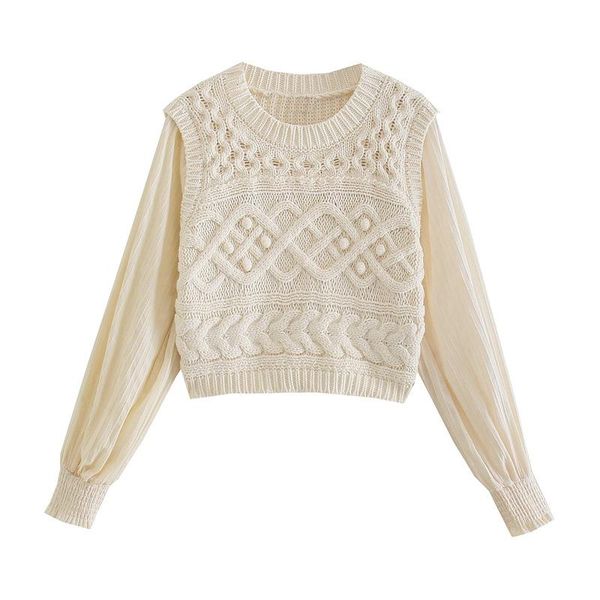 women's sweaters jacquard knit pullover stitching retro college style long-sleeved white 2021, White;black
women's sweaters jacquard knit pullover stitching retro college style long-sleeved white 2021, White;black