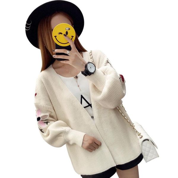 women's sweaters harajuku autumn winter women sweater cardigans cartoon embroidery poncho single breasted knit gift, White;black
women's sweaters harajuku autumn winter women sweater cardigans cartoon embroidery poncho single breasted knit gift, White;black